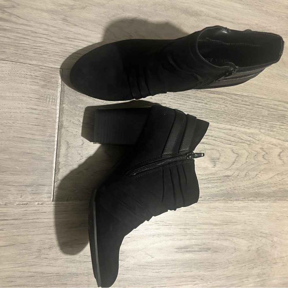 Laura Ashley Black Ankle Booties with Sleek Design